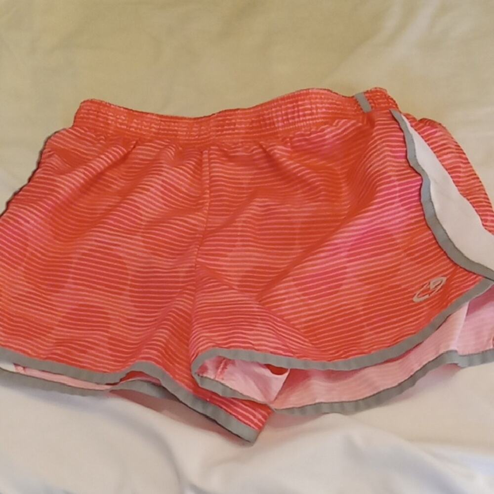 Champion Girl's XL Coral Striped Shorts, Athleisure, Activ, Comfortable